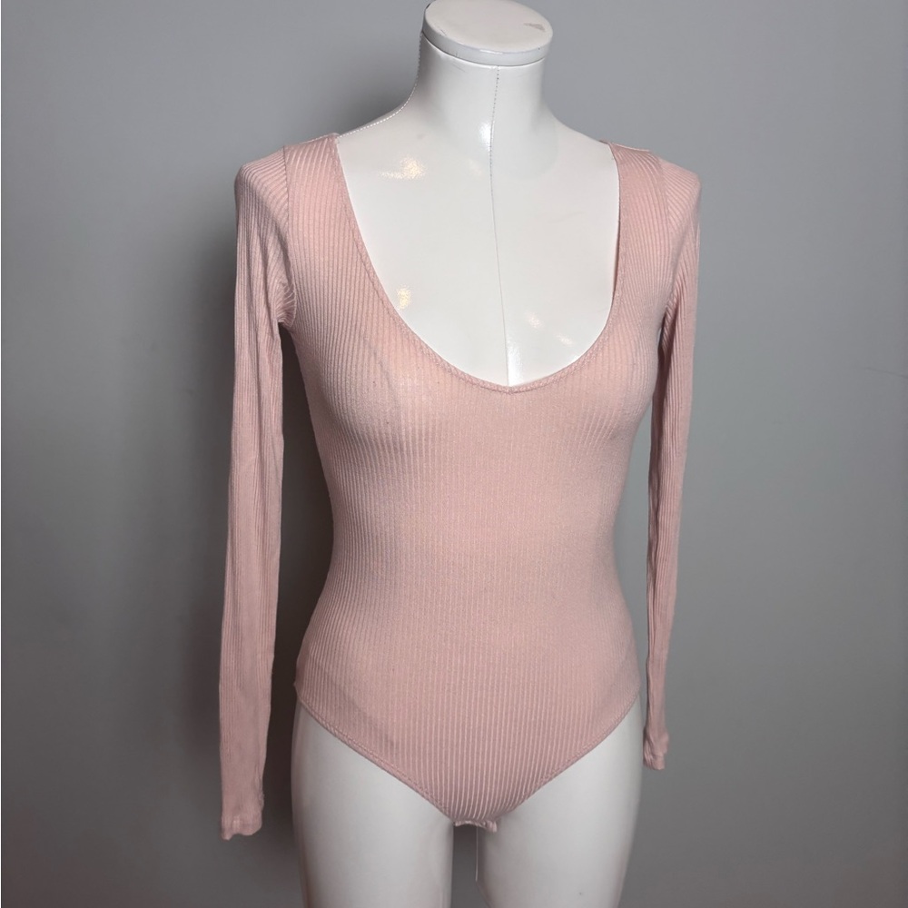 Forever 21 Blush Long Sleeve Bodysuit